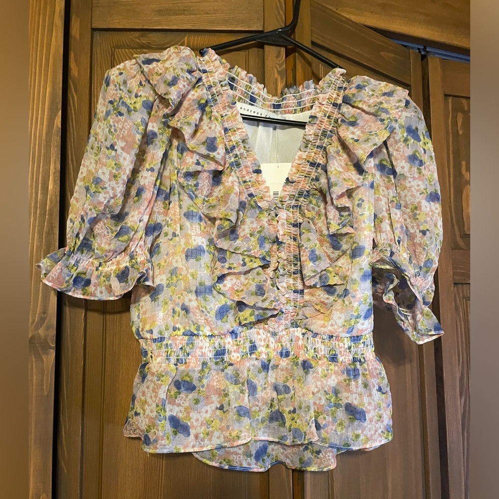 Endless Rose floral Peplum blouse